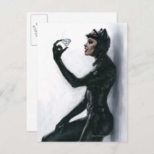 Illustratie van de vrouw briefkaart (Voorkant / Achterkant)