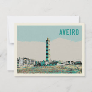Illustratie van de vuurtoren van Aveiro Briefkaart