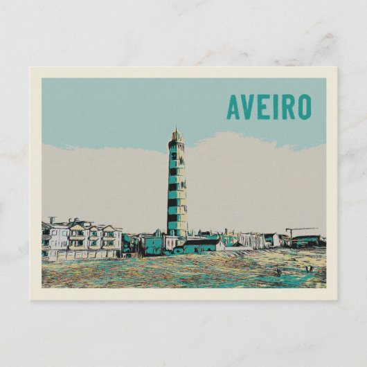 Illustratie van de vuurtoren van Aveiro Briefkaart (Voorkant)