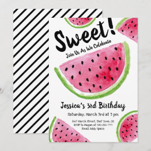 Illustratie van de Waterverf Cute Watermelon Kaart