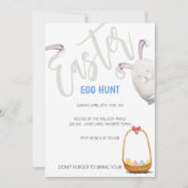 Illustratie van de Waterverf van de paaseihunt Kaart (Voorkant)