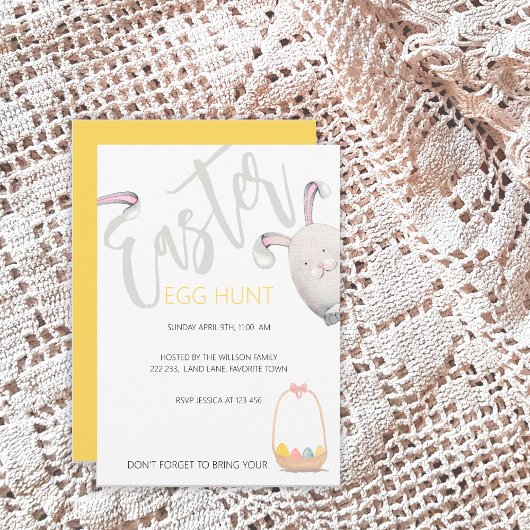 Illustratie van de Waterverf van de paaseihunt Kaart