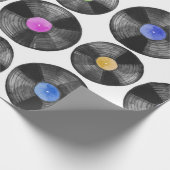 illustratie van de waterverf van een vinyllp-retro cadeaupapier (Hoek)