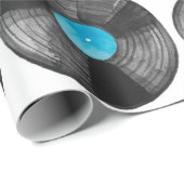 illustratie van de waterverf van een vinyllp-retro cadeaupapier (Rol Hoek)
