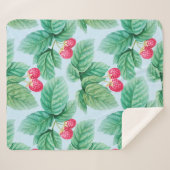 illustratie van de waterverf van frambozen. Naadlo Sherpa Deken (Voorkant (horizontaal))