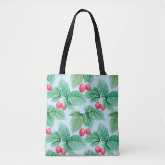 illustratie van de waterverf van frambozen. Naadlo Tote Bag