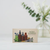 Illustratie van de Waterverf voor aromatische olië Visitekaartje (Staand voorkant)