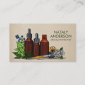 Illustratie van de Waterverf voor aromatische olië Visitekaartje (Voorkant)