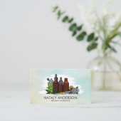 Illustratie van de Waterverf voor aromatische olië Visitekaartje (Staand voorkant)