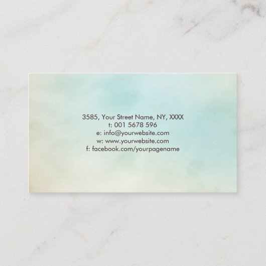 Illustratie van de Waterverf voor aromatische olië Visitekaartje (Achterkant)