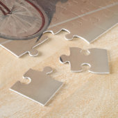 Illustratie van de  wielwielrennen (1895) legpuzzel (Zijkant)