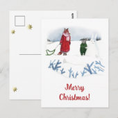 Illustratie van de winter van de winter van de win briefkaart (Voorkant / Achterkant)