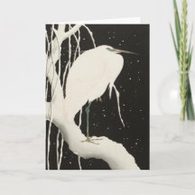  illustratie van de witte heronvogel sneeuwwinter