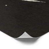 illustratie van de witte heronvogel sneeuwwinter poster (Hoek)