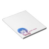 illustratie van de witte kat cartoon notitieblok (Schuin)