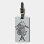  illustratie van de zeescheepvaart bagagelabel (Voorkant verticaal)