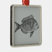  illustratie van de zeescheepvaart metalen ornament (Rechts)