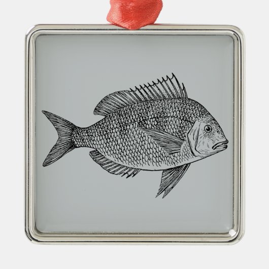  illustratie van de zeescheepvaart metalen ornament (Voorkant)