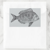  illustratie van de zeescheepvaart rechthoekige sticker (Tas)