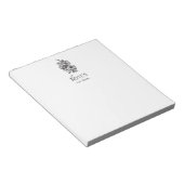  illustratie van de zwarte en witte flora notitieblok (Schuin)