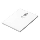  illustratie van de zwarte en witte flora notitieblok (Linkerzijde)