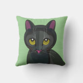 Illustratie van de zwarte en witte kat-up-boom buitenkussen (Achterkant)