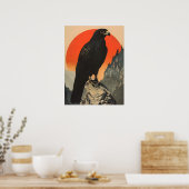  illustratie van de zwarte valk poster (Keuken)