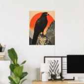  illustratie van de zwarte valk poster (Thuiskantoor)