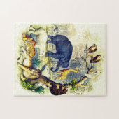 illustratie van dieren door Oliver Goldsmith Legpuzzel (Horizontaal)