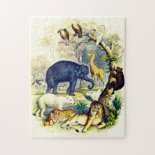 illustratie van  dieren door Oliver Goldsmith Legpuzzel