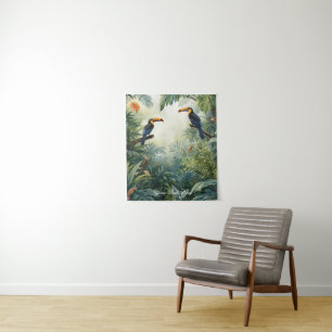 Illustratie van dieren in het wild Gepersonaliseer Wandkleed