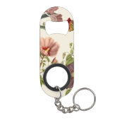 Illustratie van diverse bloemen  mini flessenopener (Achterkant)
