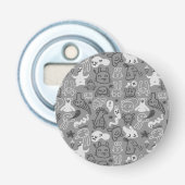 illustratie van doedels button flesopener (Voorkant)