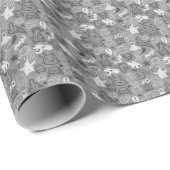 illustratie van doedels cadeaupapier (Rol Hoek)