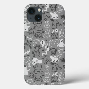 illustratie van doedels iPhone 13 hoesje
