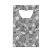 illustratie van doedels creditkaart flessenopener