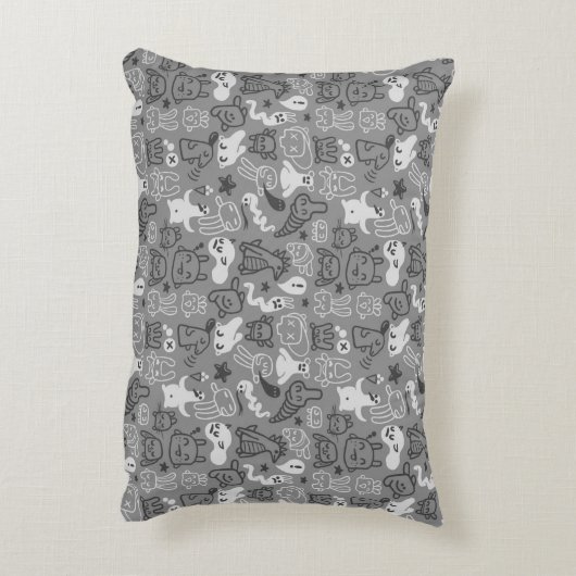 illustratie van doedels decoratief kussen (Achterkant (Verticaal))