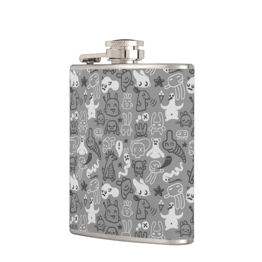 illustratie van doedels heupfles (Links)