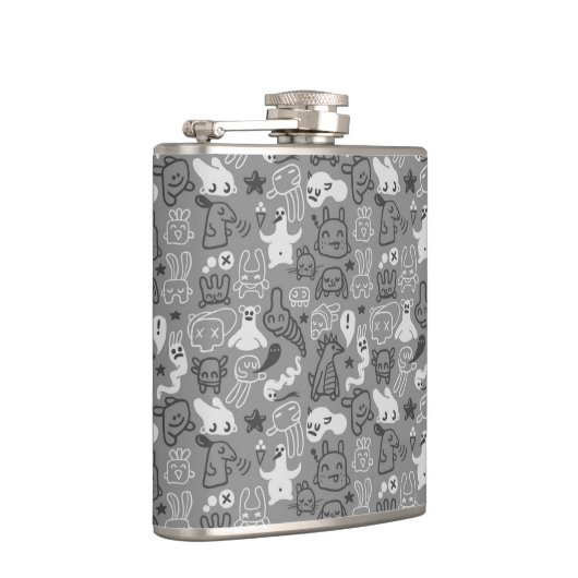 illustratie van doedels heupfles (Rechts)