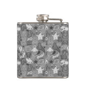 illustratie van doedels heupfles (Achterkant)