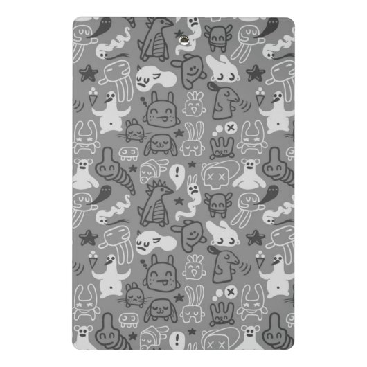 illustratie van doedels mini klembord (Achterkant)