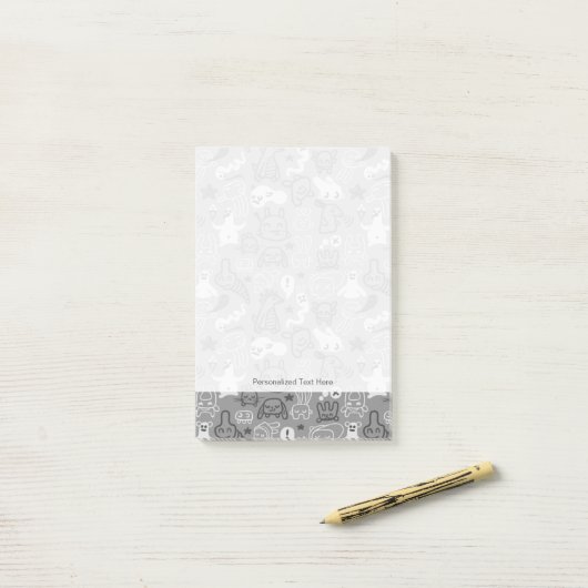 illustratie van doedels post-it® notes (Op bureau)