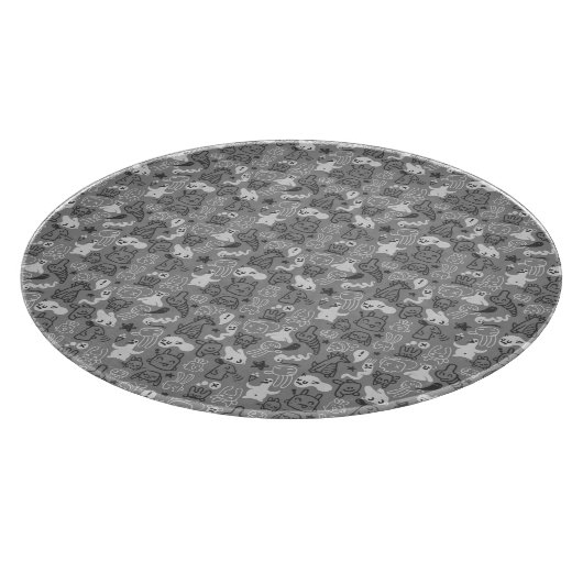 illustratie van doedels snijplank (Hoek)