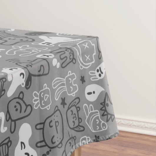 illustratie van doedels tafelkleed (Voorbeeld)