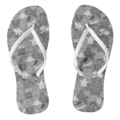 illustratie van doedels teenslippers (Voetbed)