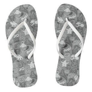 illustratie van doedels teenslippers