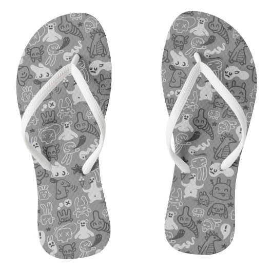 illustratie van doedels teenslippers (Voetbed)