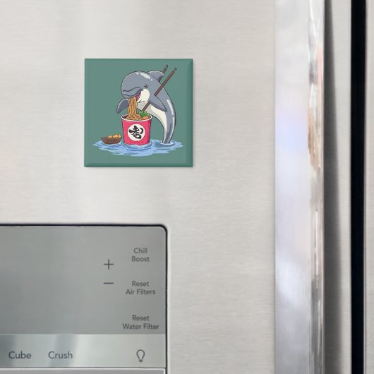 Illustratie van dolfijn die ramen eet magneet (Insitu (Koelkast))