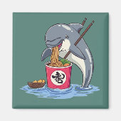Illustratie van dolfijn die ramen eet magneet (Voorkant)