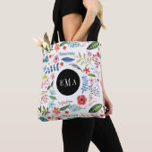 Illustratie van door de waterverf ingedeelde Flora Tote Bag (Dichtbij)